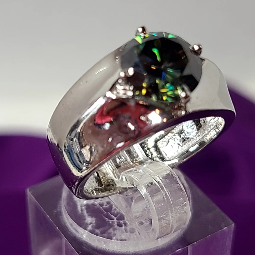 Moissanite 2 Carat Mens/ Unisex Ring